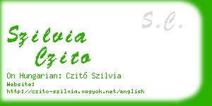 szilvia czito business card