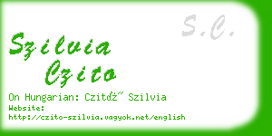 szilvia czito business card